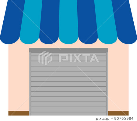 シャッターの閉まったお店 シャッターの閉まったお店 90765984
