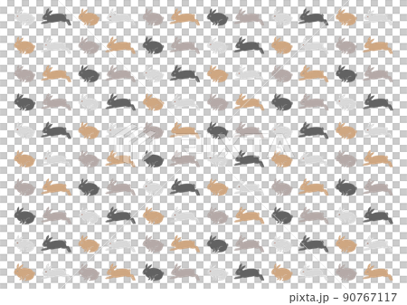 うさぎ模様 イラスト 白背景 90767117