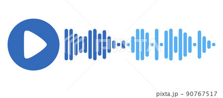 Recording of audio message template. UI element of audio record for smartphones. Vector illustration 90767517