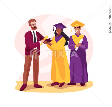 Graduation ceremony isolated cartoon vector illustration. 90768828
