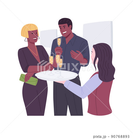 Exhibition opening isolated cartoon vector illustrations. 90768893