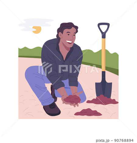 Soil management isolated cartoon vector illustrations. 90768894