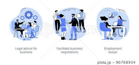 Commercial law isolated cartoon vector illustrations se 90768934