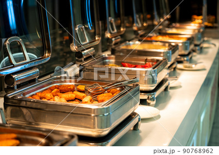 Potato sticks for breakfast and lunch on buffet food catering banquet in hotel Potato sticks for breakfast and lunch on buffet food catering banquet in hotel 90768962