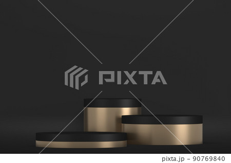 black stage podium for products decoration suitable .3D rendering black stage podium for products decoration suitable .3D rendering 90769840