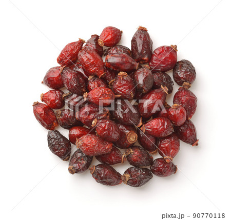 Top view of dried rose hips Top view of dried rose hips 90770118