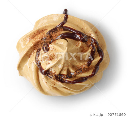 whipped caramel and coffee mousse dessert 90771860