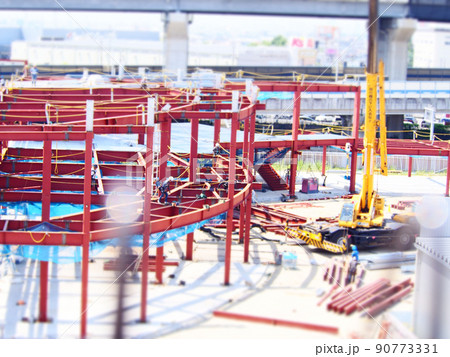 商業施設の建設現場 商業施設の建設現場 90773331