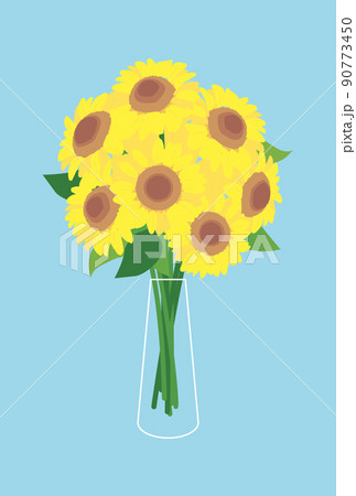 花瓶に生けたひまわり 花瓶に生けたひまわり 90773450