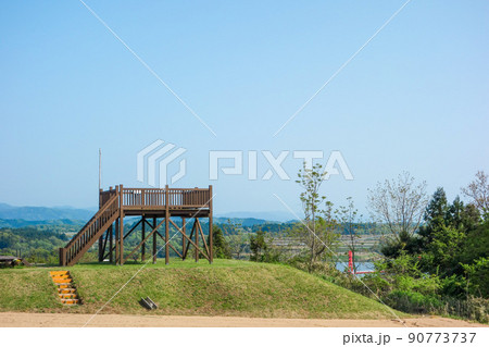 夢ぐるま公園の風羽里展望台【福井県あわら市】 90773737