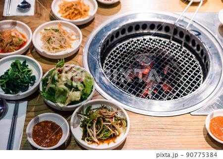 Korean pickle or Pickled radish vegetables set and seasoning on bowl Korean pickle or Pickled radish vegetables set and seasoning on bowl 90775384