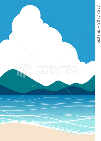 背景イラスト 海の風景のイラスト素材