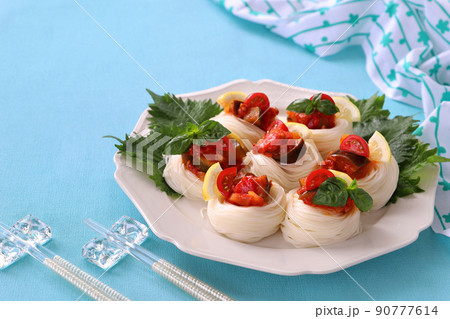 冷製ラタトゥイユそうめん アレンジそうめん そうめんアレンジ 冷製ラタトゥイユそうめん アレンジそうめん そうめんアレンジ 90777614