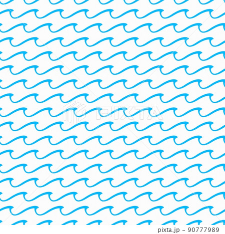 Ocean and sea waves seamless pattern background, vector water wavy lines. Blue waves pattern ornament, abstract art or river wavy curves and linear ripple of water surf for tile background Ocean and sea waves seamless pattern background, vector water wavy lines. Blue waves pattern ornament, abstract art or river wavy curves and linear ripple of water surf for tile background 90777989