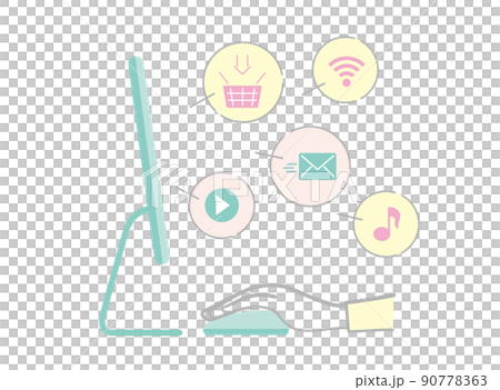 PC operation Internet online shopping PC operation Internet online shopping 90778363