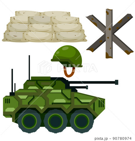 Military facility. Army base. Barricade 90780974
