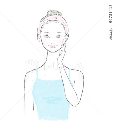 健康な肌の女性 90781412