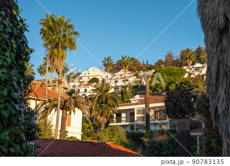 Herceg Novi. Montenegro, Bay of Kotor, Herceg Novi - old town at Adriatic coast. Herceg Novi - coastal town in Montenegro located at entrance to Bay of Kotor 90783135