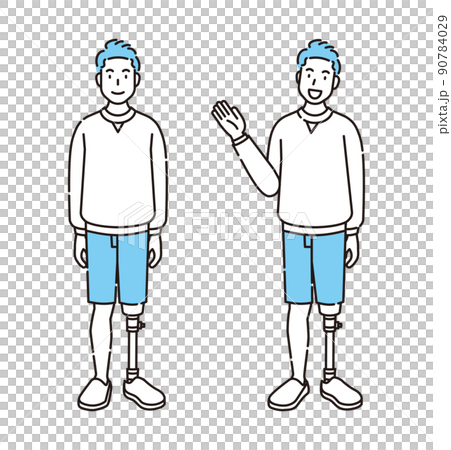 Prosthesis, prosthesis, whole body, person 90784029