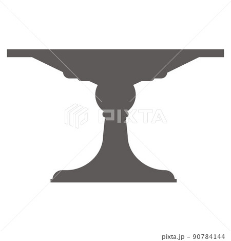 Cake stand in flat icon style. Empty tray for fruit and desserts. Vector silhouette 90784144