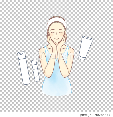 Women who do skin care - Stock Illustration [90784445] - PIXTA