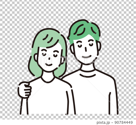 線画人物 90784449