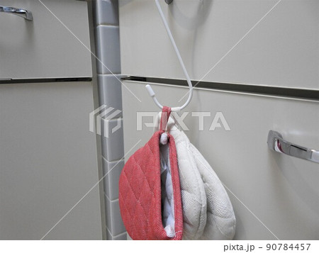 フック　ミトン　ハンドメイド　キルト　台所　S字フック 90784457