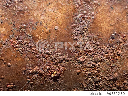 奥行きデザインに使えるシームレスな錆びた金属テクスチャ 90785280