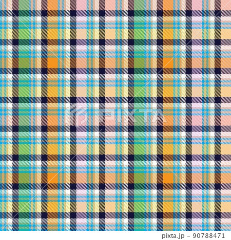 Rainbow Plaid Tartan Checkered Seamless Pattern Stock Illustration