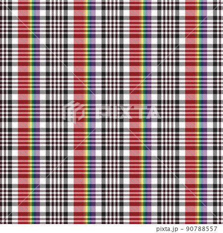Rainbow Plaid Tartan Checkered Seamless Pattern 90788557