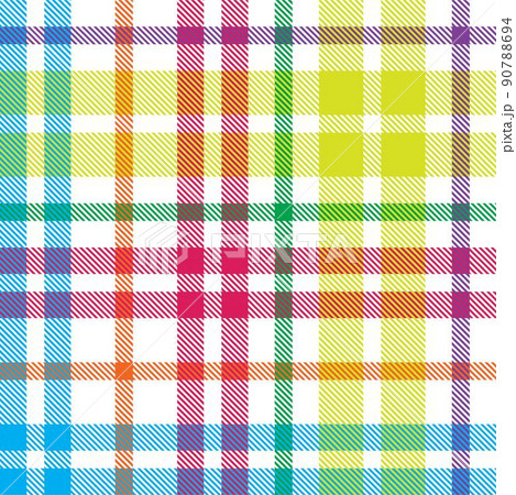 Rainbow Plaid, checkered, tartan seamless pattern suitable for