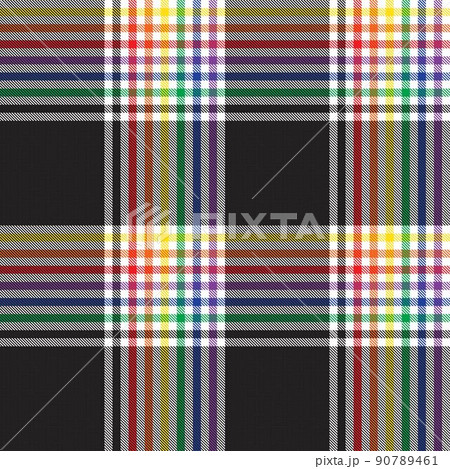 Rainbow Plaid, checkered, tartan seamless pattern suitable for fashion textiles and graphics 90789461