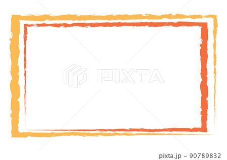 Double wall rectangle frame in two orange color shades. Double wall rectangle frame in two orange color shades. 90789832
