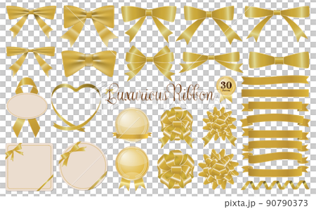 Luxury gold ribbon set 90790373