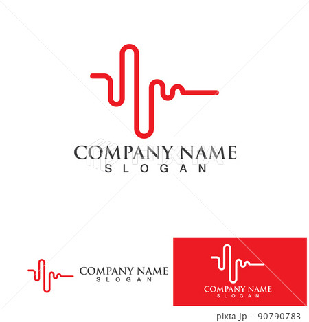 Heart beat monitor pulse line art vector icon, Ecg heartbeat. cardiology symbol. logo for cardiologist. Medical icon 90790783