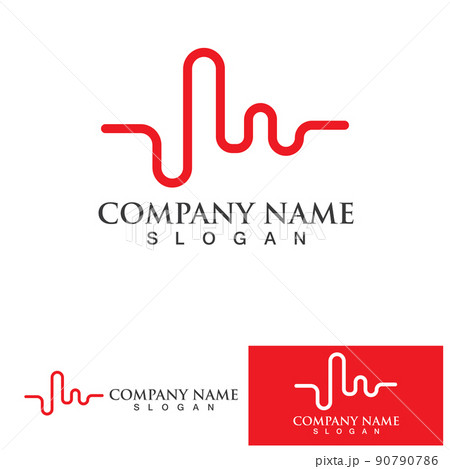 Heart beat monitor pulse line art vector icon, Ecg heartbeat. cardiology symbol. logo for cardiologist. Medical icon 90790786