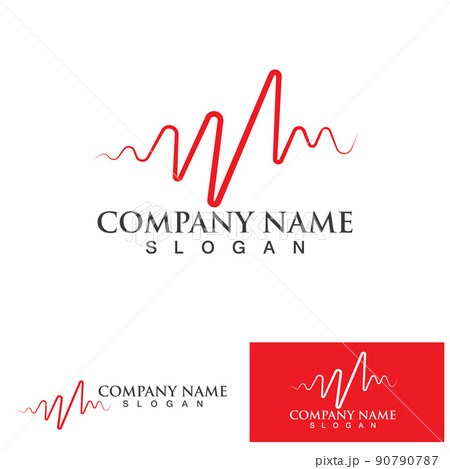Heart beat monitor pulse line art vector icon, Ecg heartbeat. cardiology symbol. logo for cardiologist. Medical icon 90790787