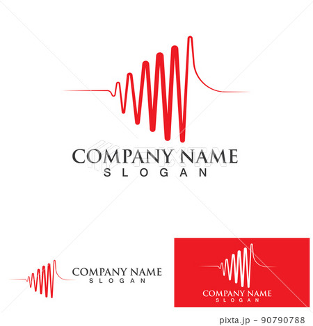 Heart beat monitor pulse line art vector icon, Ecg heartbeat. cardiology symbol. logo for cardiologist. Medical icon 90790788