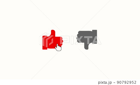 3d animation of social media like button. Thumbs up, popularity, followers, influencer loopable animated icon on white background. 3D rendering for social networks. 3d animation of social media like button. Thumbs up, popularity, followers, influencer loopable animated icon on white background. 3D rendering for social networks. 90792952