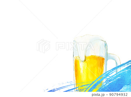 生ビール　背景素材 90794932