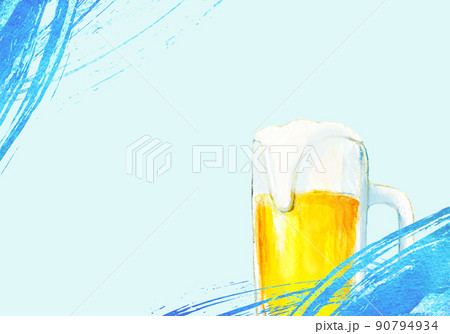 生ビール　背景素材 90794934
