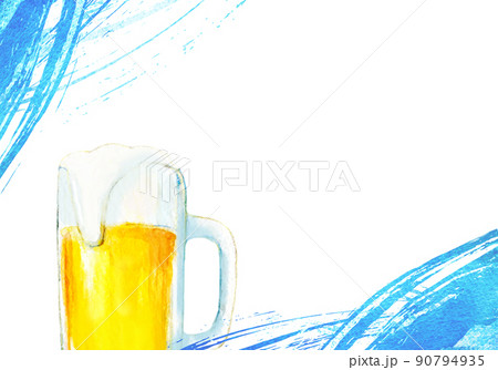 生ビール　背景素材 90794935