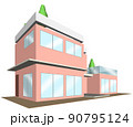 3Dイラストによる一戸建て住宅のイメージ 90795124