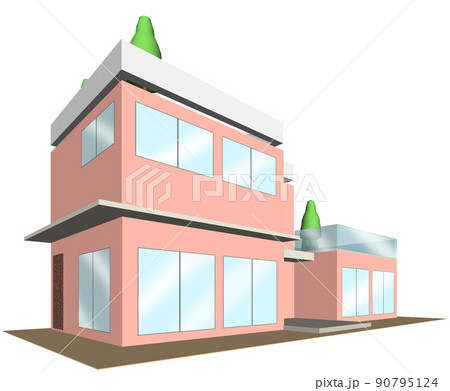 3Dイラストによる一戸建て住宅のイメージ 3Dイラストによる一戸建て住宅のイメージ 90795124