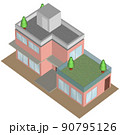 3Dイラストによる一戸建て住宅のイメージ 90795126