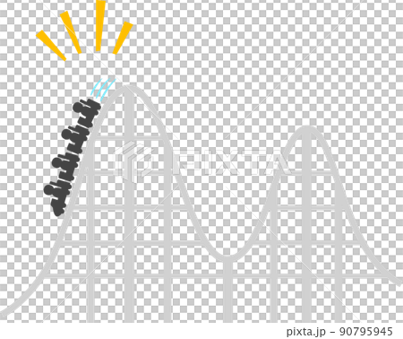 横から見たジェットコースター 横から見たジェットコースター 90795945