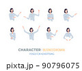 businesswoman character poses for advertising 90796075