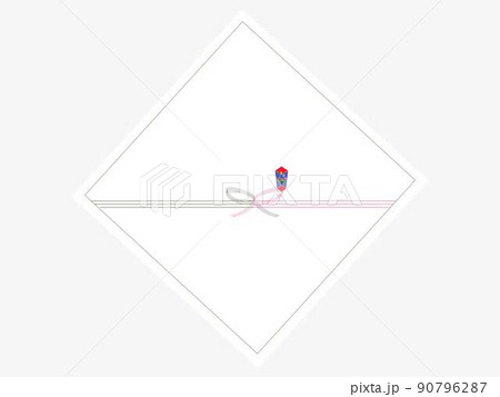 のし 包装紙 紙 テンプレート イラスト 慶事 結婚、出産、お中元 、お歳暮、祝儀袋 90796287