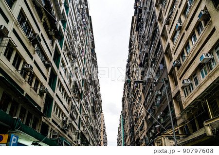 香港の巨大な集合住宅 香港の巨大な集合住宅 90797608