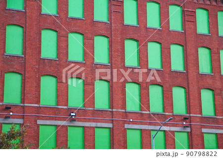 The red bricks and the green windows pattern The red bricks and the green windows pattern 90798822